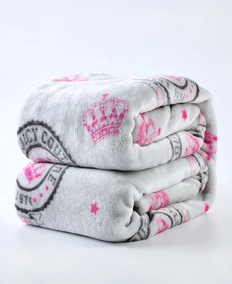 Juicy Couture Plush Throw, 50" x 70"