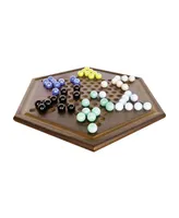 Merchant Ambassador Craftsman Deluxe Chinese Checkers Game Set