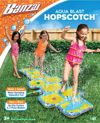Banzai Aqua Blast Hopscotch Sprinkler Game with No-Slip Surface