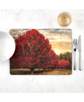 Pimpernel Crimson Trees Placemats, Set of 4