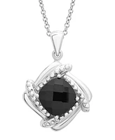 Onyx Box Set (Pendant, Earrings & Ring) in Sterling Silver