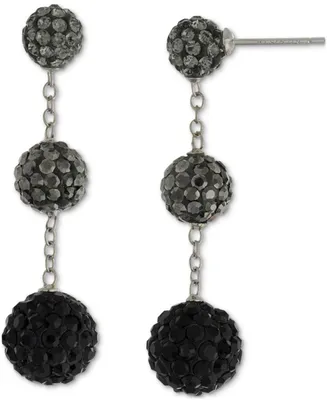 Giani Bernini Crystal Graduated Ball Ombre Drop Earrings Sterling Silver, Created for Macy's
