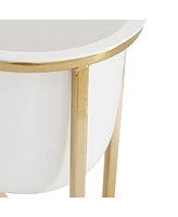 CosmoLiving by Cosmopolitan Contemporary Planters with Stand, Set of 2