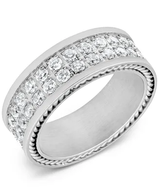 Men's Cubic Zirconia Band Stainless Steel