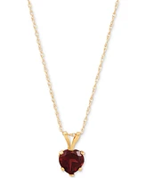 2-Pc. Set Blue Topaz Heart Pendant Necklace & Matching Stud Earrings (2-3/4 ct. t.w.) 10k Gold (Also Citrine Peridot)