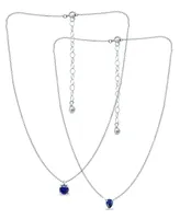 Giani Bernini Simulated Blue Sapphire Pendant Set, 2 Piece