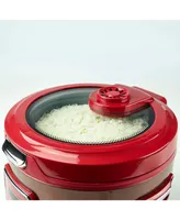 Aroma Arc-1230R 20-Cup Cooked Glass Lid Digital Rice Cooker