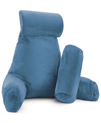 Nestl Soft Velour Cover Reading Backrest Pillow Set, Extra Large