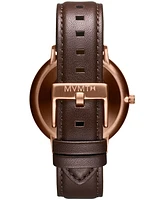 Mvmt Men's Legacy Slim Brown Leather Strap Watch 42mm
