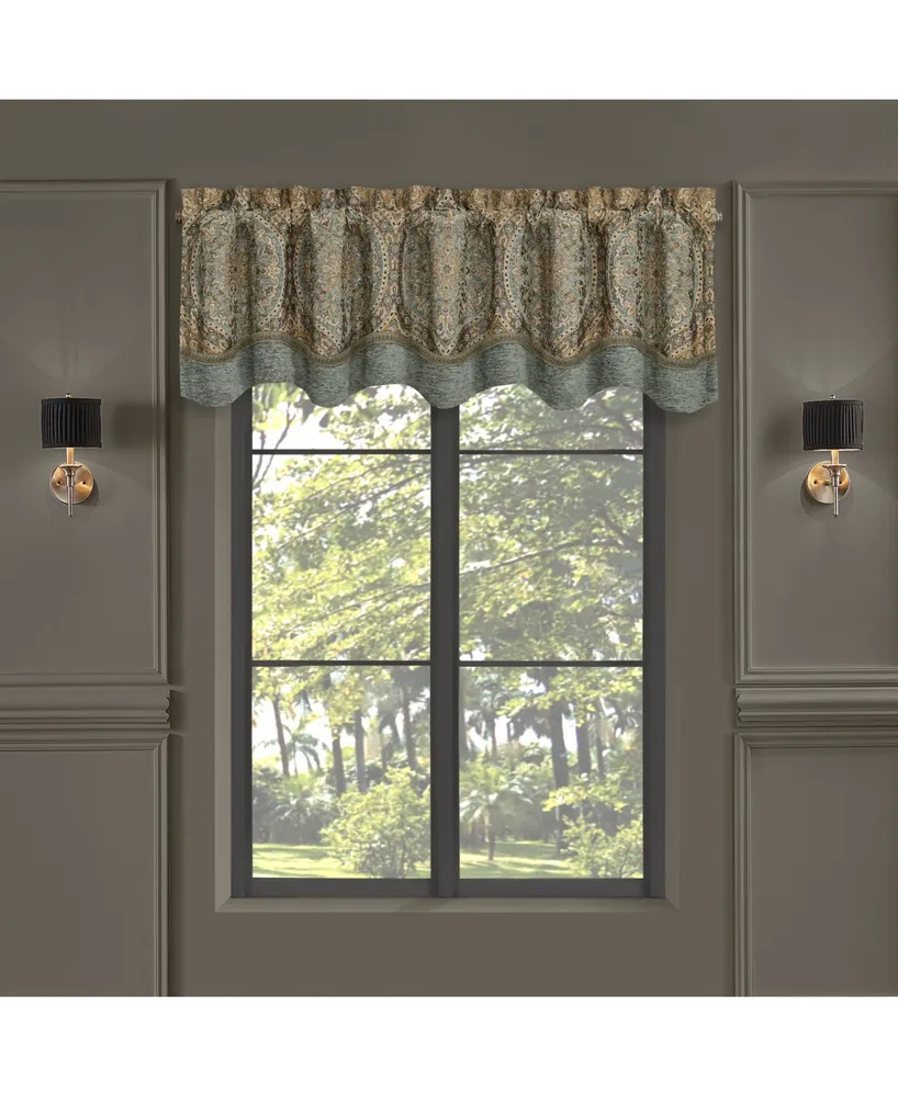 J Queen New York Dorset Scalloped Window Valance, 20" x 72"