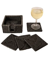 Artifacts Rattan Square Coasters - 7 Piece Set