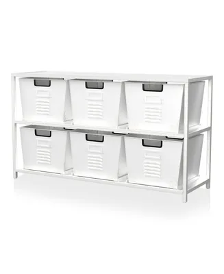 Furniture of America Faroe 6-Bin Storage Organizer