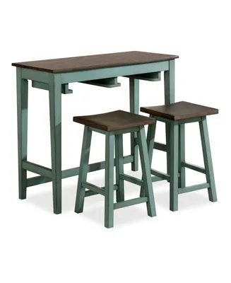 Furniture of America Leknes Counter Height Dining Set, 3 Piece