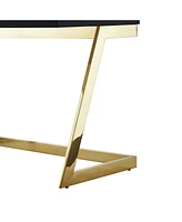 Kali High Gloss Lacquer Finish Top Rectangular Writing Desk
