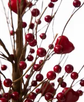 Glitzhome Valentine's Berry Heart Table Tree