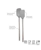 Tovolo Flex-Core Stainless Steel Handled Mini Spatula & Spoonula Set