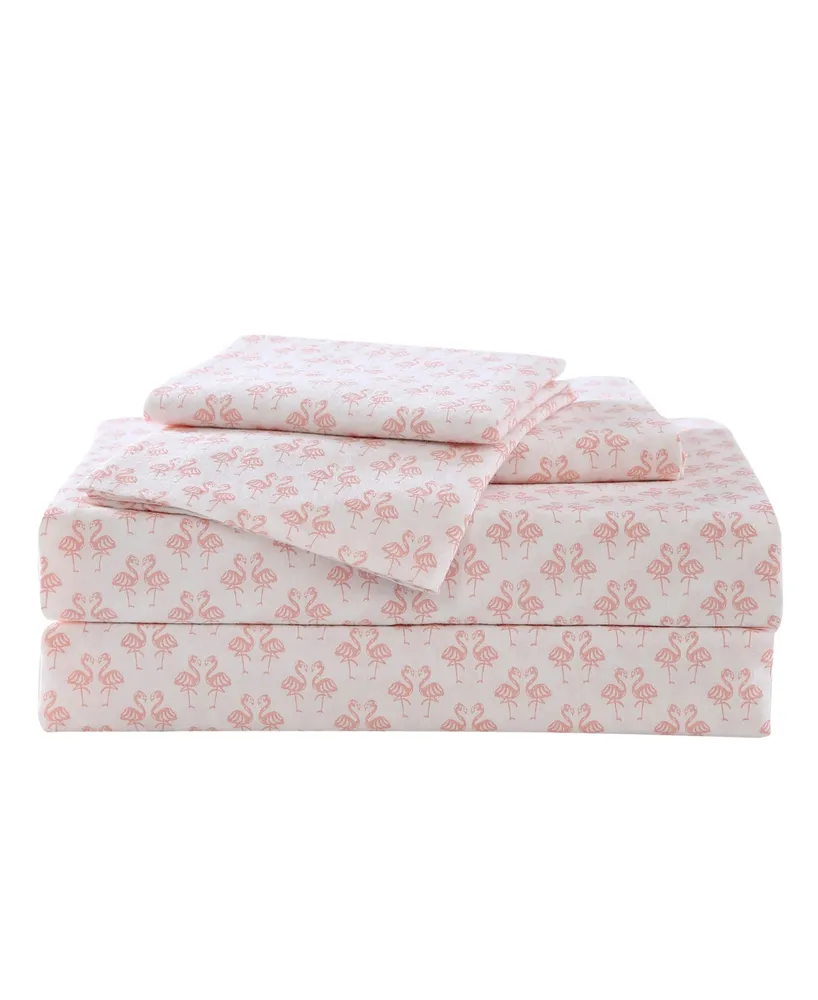 Tommy Bahama Flamingle Washed Cotton Queen Sheet Set