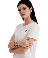 Tommy Hilfiger Women's Embroidered Heart-Logo T-Shirt