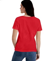 Tommy Hilfiger Women's Embroidered Heart-Logo T-Shirt