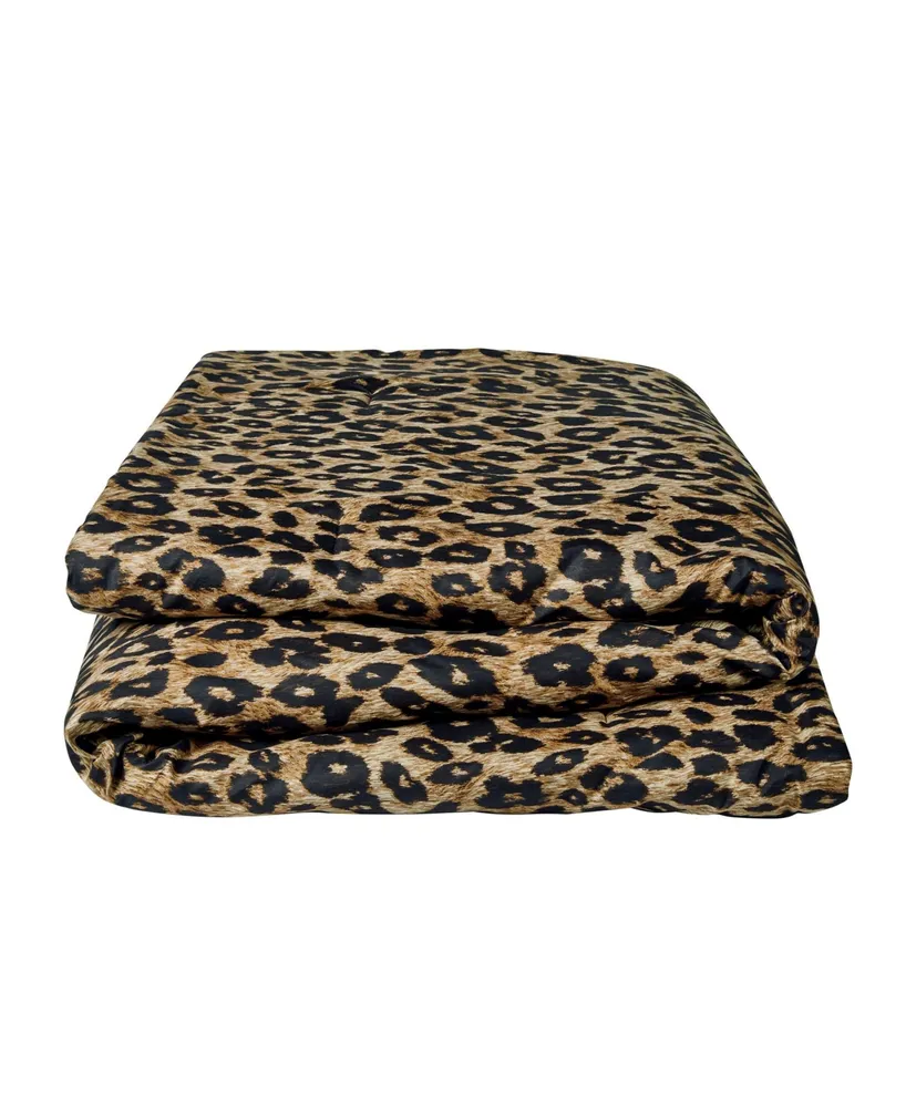 Vcny Home Cheetah Reversible Bed in a Bag 8 Piece Comforter Set