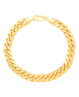 Men's Cuban Chain Link Bracelet (10mm) in 14k Gold