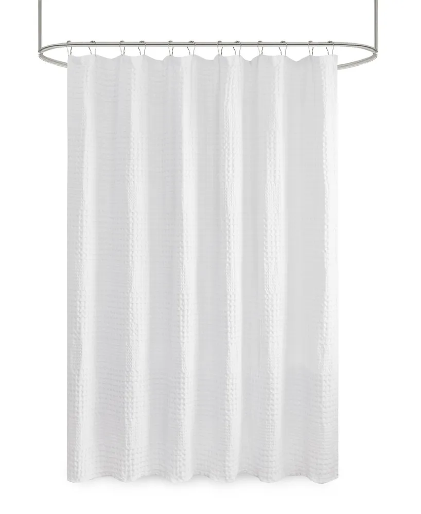 Madison Park Arlo Waffle Shower Curtain, 72" x 72"