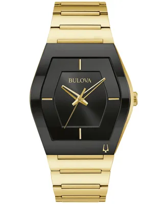 Bulova Men's Gemini Gold-Tone Stainless Steel Bracelet Watch 40mm