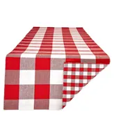 Design Imports Reversible Gingham - Buffalo Check Table Runner, 14" x 108"