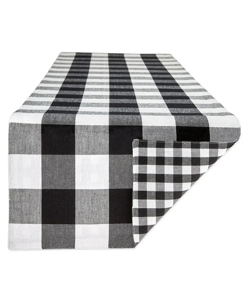 Design Imports Reversible Gingham - Buffalo Check Table Runner, 14" x 108"