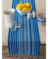 Design Imports Stripe with Fringe Table Runner