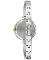 Caravelle Women's Stainless Steel & Crystal Bangle Bracelet Watch 26mm