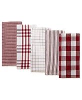 Design Import Farmhouse Woven Dishtowel, Set of 5