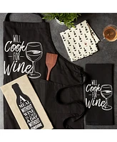 Design Imports Chef Printed Apron, Cook for Wine, 1 Piece
