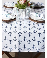 Design Imports Anchors Print Outdoor Tablecloth, 60" x 84"