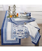 Design Imports Porto Stripe Print Table Runner, 14" x 72"