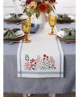 Design Imports Flower Garden Embellished Table Runner, 14" x 72"