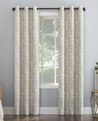 Parrish Distressed Grid Thermal Extreme 100% Blackout Grommet Curtain Panel