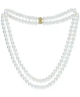 Cultured Freshwater Pearl (6-7mm) Double Strand 18" Collar Necklace