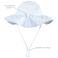 Hudson Baby Infant and Toddler Girl Sun Protection Hat, Navy Blue Dot, 2T-4T