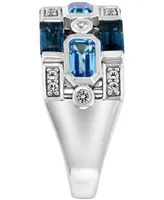 Effy Blue & White Topaz Statement Ring (2-3/4 ct. t.w.) in Sterling Silver