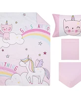 The Caticorn Girl Power 4 Piece Toddler Bedding Set