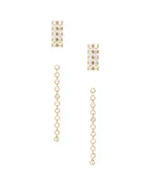 Ettika Crystal Drop Earring Set of 2