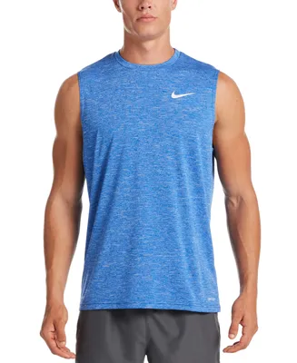 Nike Men's Big & Tall Dri-fit Upf 40+ Heathered Sleeveless Rash Guard