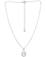 Giani Bernini Mother & Child Infinity Pendant Necklace in Sterling Silver, 16" + 2" extender, Created for Macy's