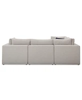 Closeout! Modern 4-Pc. Fabric Modular Sectional