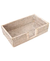 Artifacts Rattan Rectangular Guest Towel Napkin Holder with Cutout