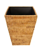 Artifacts Rattan Square Tapered Waste Basket