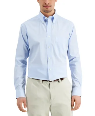 Club Room Men's Regular Fit Mini Gingham Dress Shirt