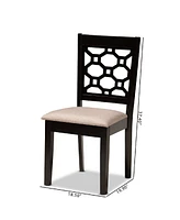 Peter Modern and Contemporary Fabric Upholstered 4 Piece Dining Chair Set