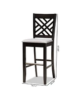 Jason Modern and Contemporary Fabric Upholstered 2 Piece Bar Stool Set